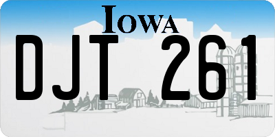 IA license plate DJT261
