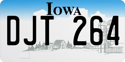 IA license plate DJT264