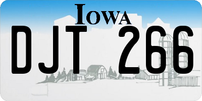 IA license plate DJT266
