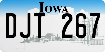 IA license plate DJT267
