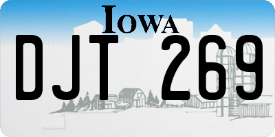 IA license plate DJT269
