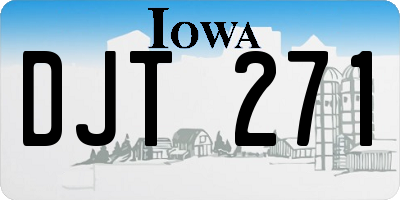 IA license plate DJT271