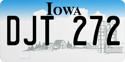 IA license plate DJT272
