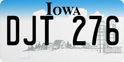 IA license plate DJT276