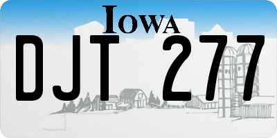 IA license plate DJT277