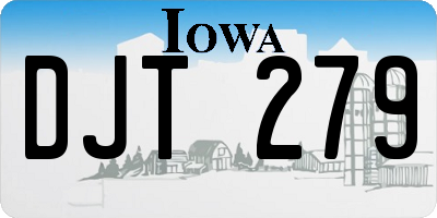 IA license plate DJT279