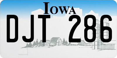 IA license plate DJT286