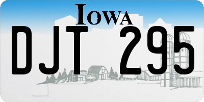 IA license plate DJT295