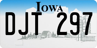 IA license plate DJT297