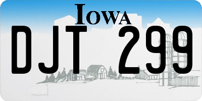 IA license plate DJT299