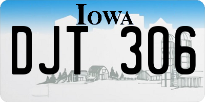 IA license plate DJT306
