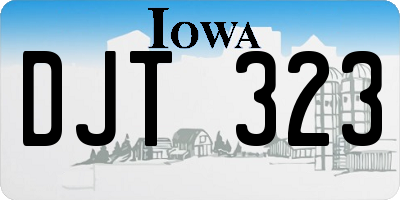 IA license plate DJT323