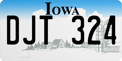 IA license plate DJT324