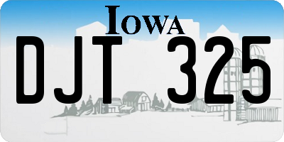 IA license plate DJT325