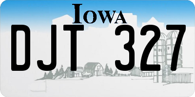 IA license plate DJT327