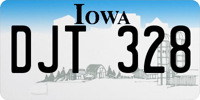 IA license plate DJT328