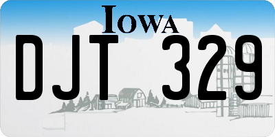IA license plate DJT329