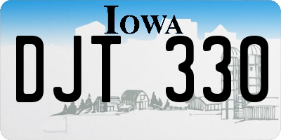 IA license plate DJT330