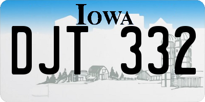 IA license plate DJT332