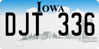IA license plate DJT336