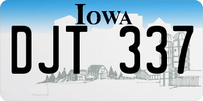 IA license plate DJT337