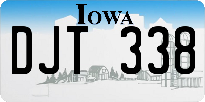 IA license plate DJT338