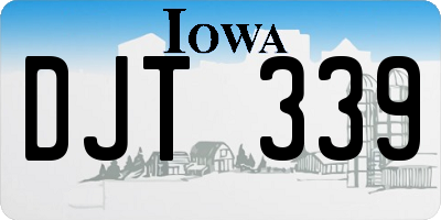 IA license plate DJT339