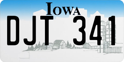 IA license plate DJT341