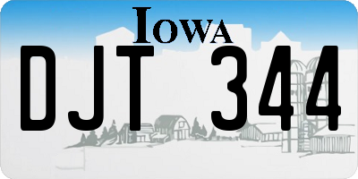 IA license plate DJT344