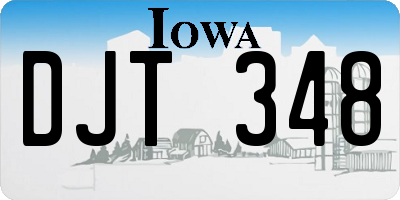 IA license plate DJT348
