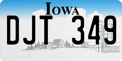 IA license plate DJT349