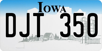 IA license plate DJT350