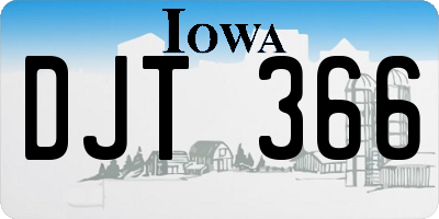 IA license plate DJT366