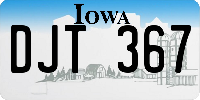 IA license plate DJT367