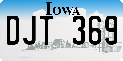 IA license plate DJT369