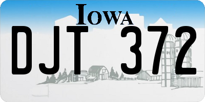 IA license plate DJT372