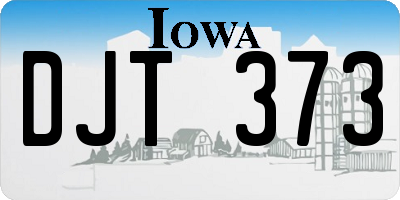 IA license plate DJT373