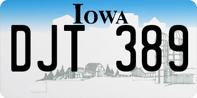IA license plate DJT389