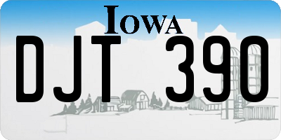 IA license plate DJT390