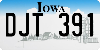 IA license plate DJT391