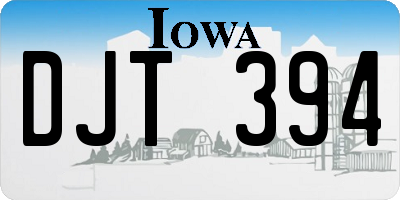 IA license plate DJT394