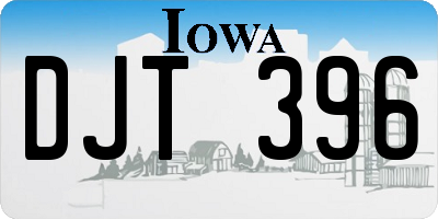 IA license plate DJT396