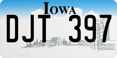 IA license plate DJT397