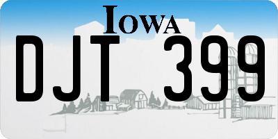 IA license plate DJT399