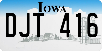 IA license plate DJT416