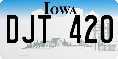 IA license plate DJT420