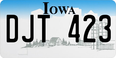 IA license plate DJT423
