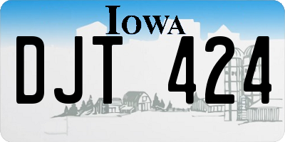IA license plate DJT424