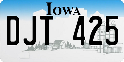 IA license plate DJT425