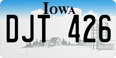 IA license plate DJT426